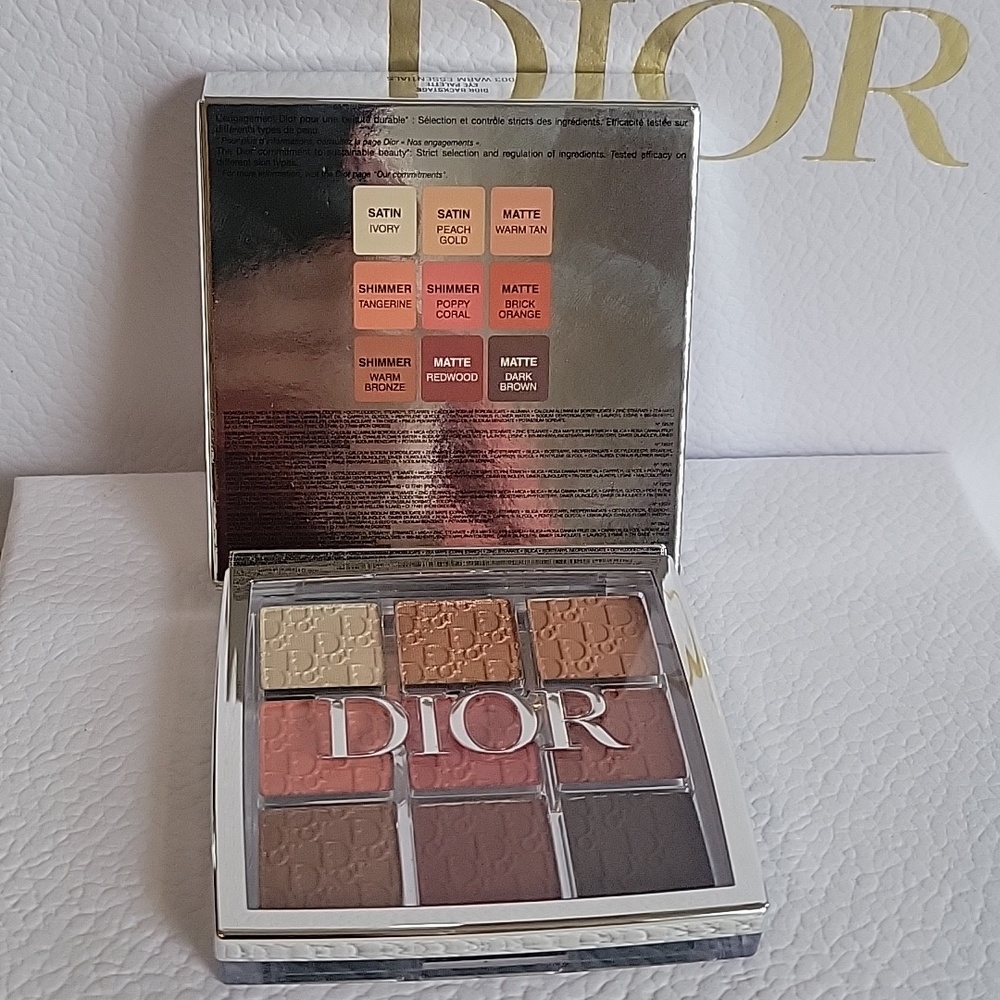 Dior Backstage Eye Palette & Nude Rose Lipstick - Warm Brown, Coral, Gold - Picture 11 of 11